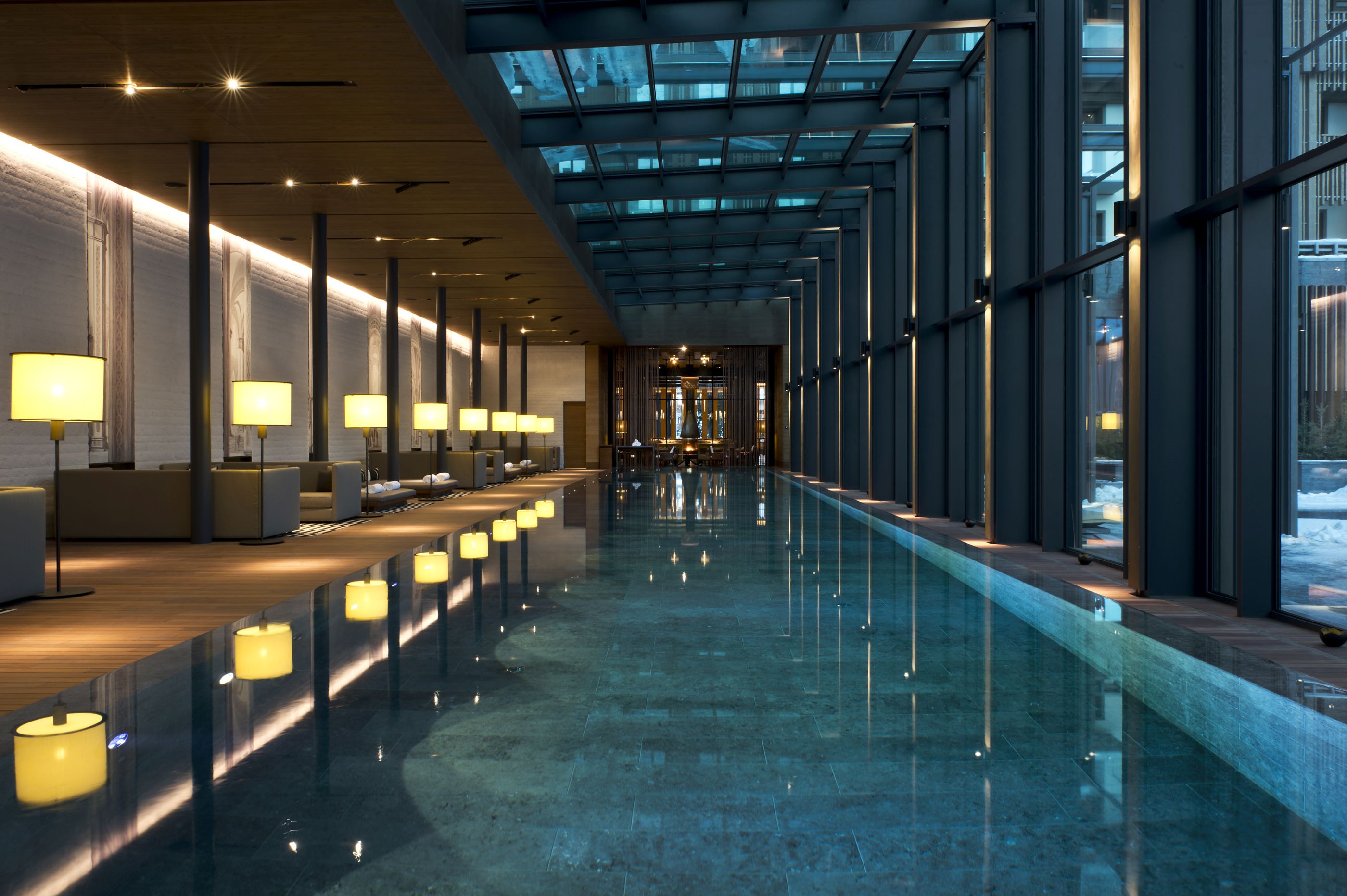 Swimming pool in Chedi Andermatt, Switzerland