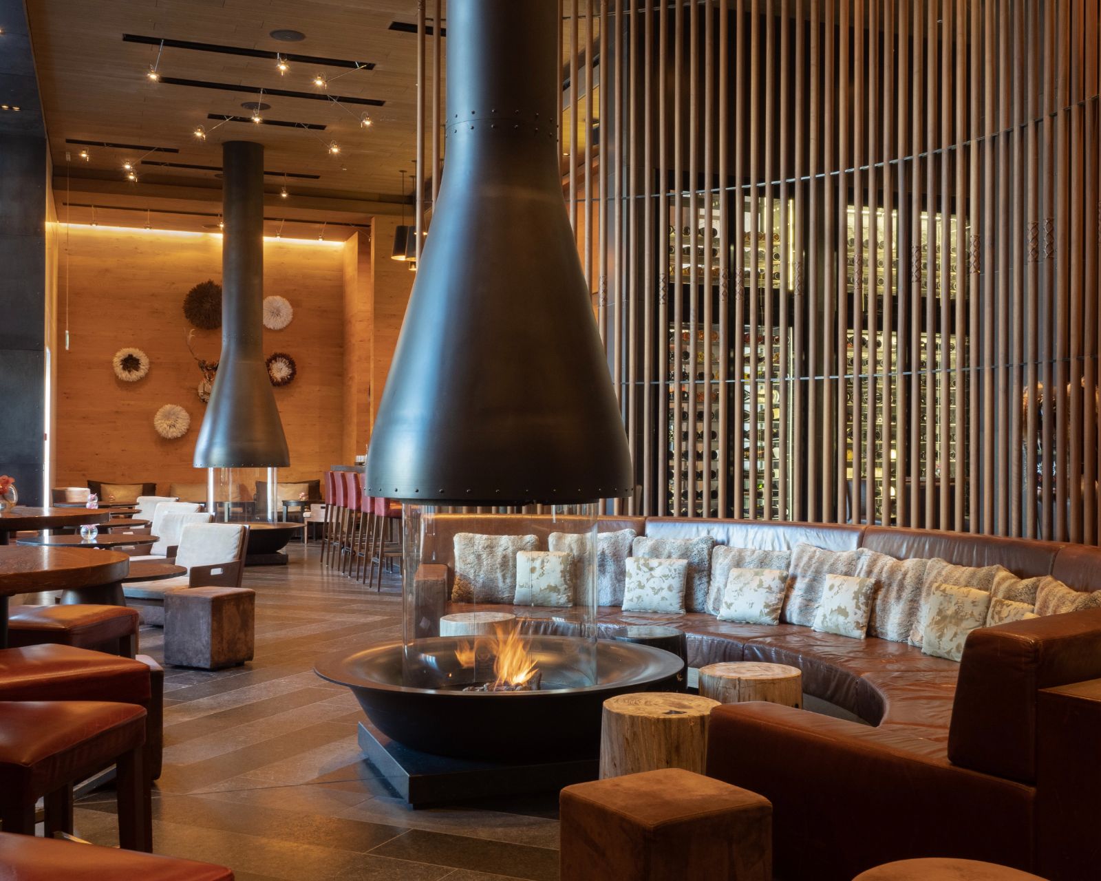 Luxury Resort Chedi Andermatt in Switzerland The Bar Living Room Seating Area