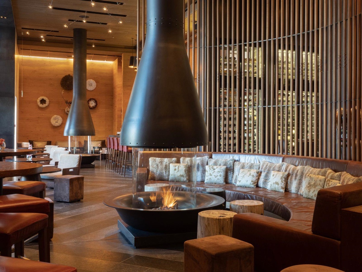 Luxury Resort Chedi Andermatt in Switzerland The Bar Living Room Seating Area