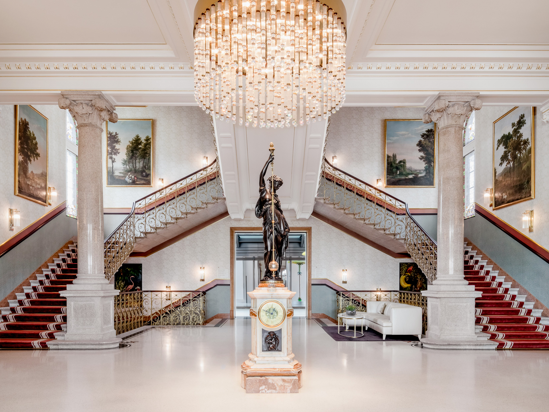 Staircase at the Dolder Grand luxury hotel in Zurich