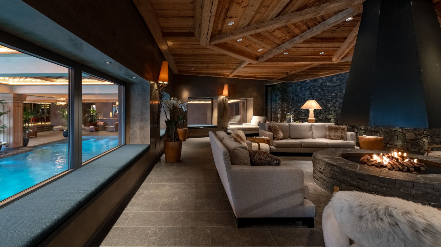 Spa room at Gstaad Palace in Switzerland