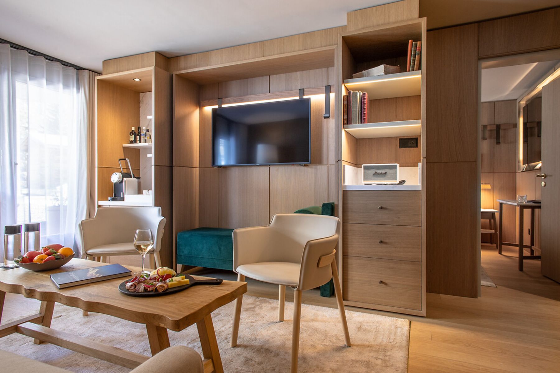 Suite lounge at Hotel Schweizerhof in Zermatt