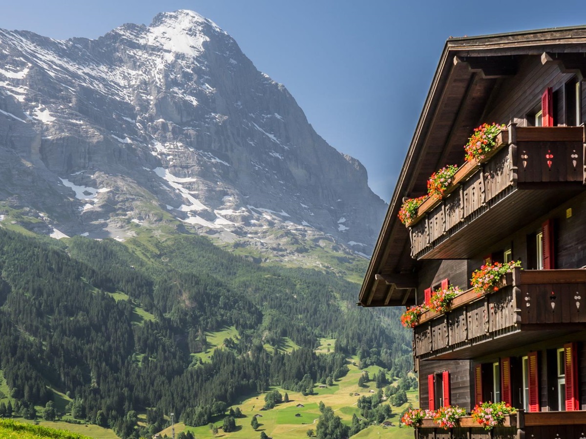 Mountains viewed from Hotel Schweizerhof in Zermatt