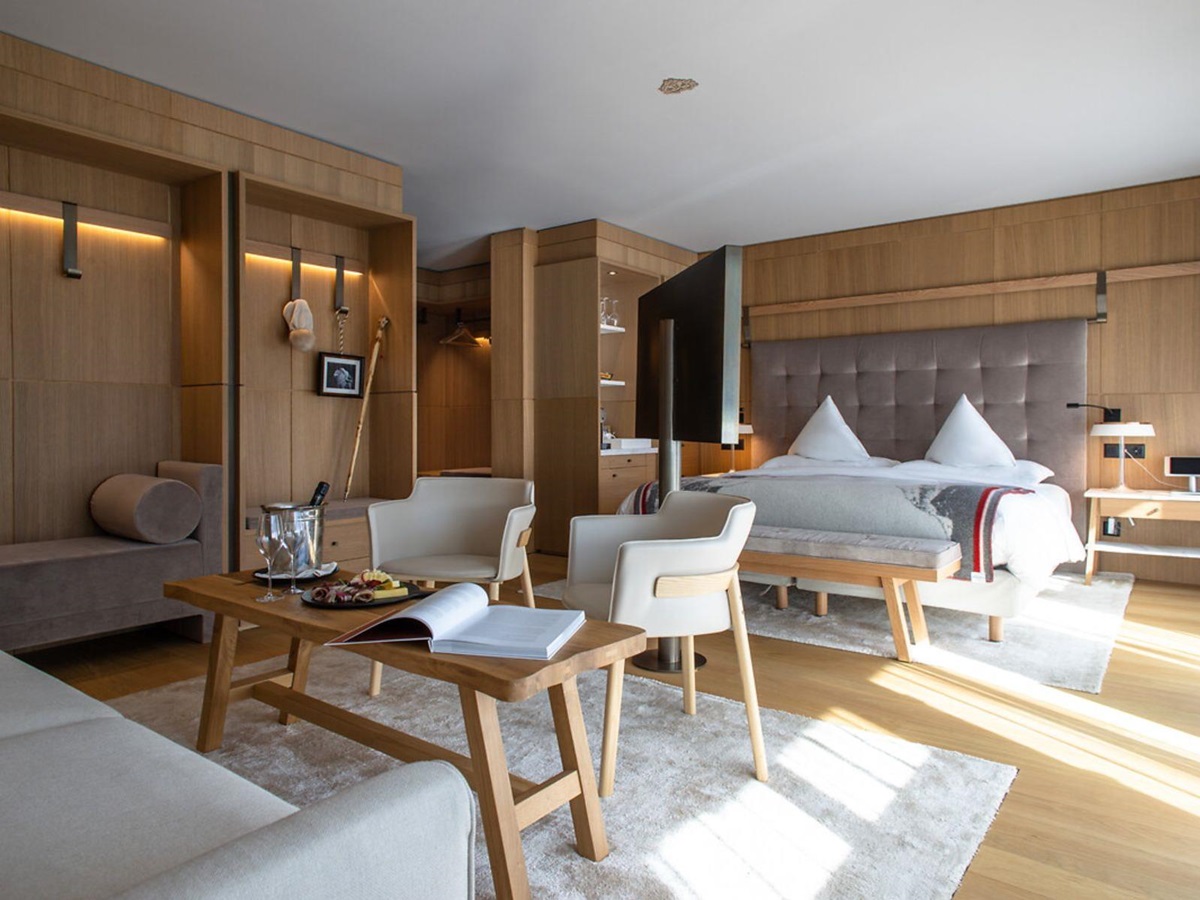 Guest suite at Hotel Schweizerhof in Zermatt