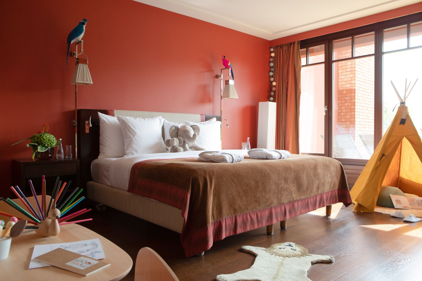 Guest room at La Reserve Geneva Switzerland