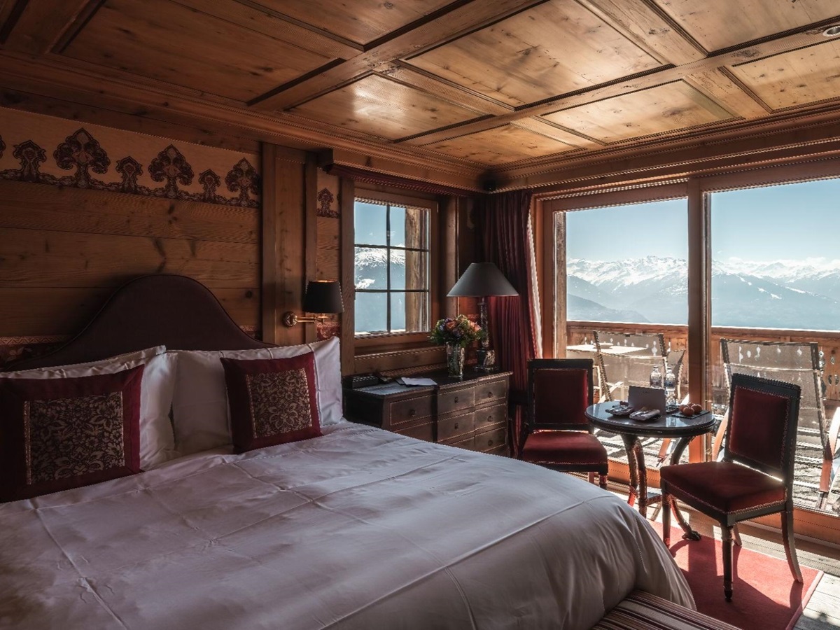 Deluxe room at Le Crans in Switzerland