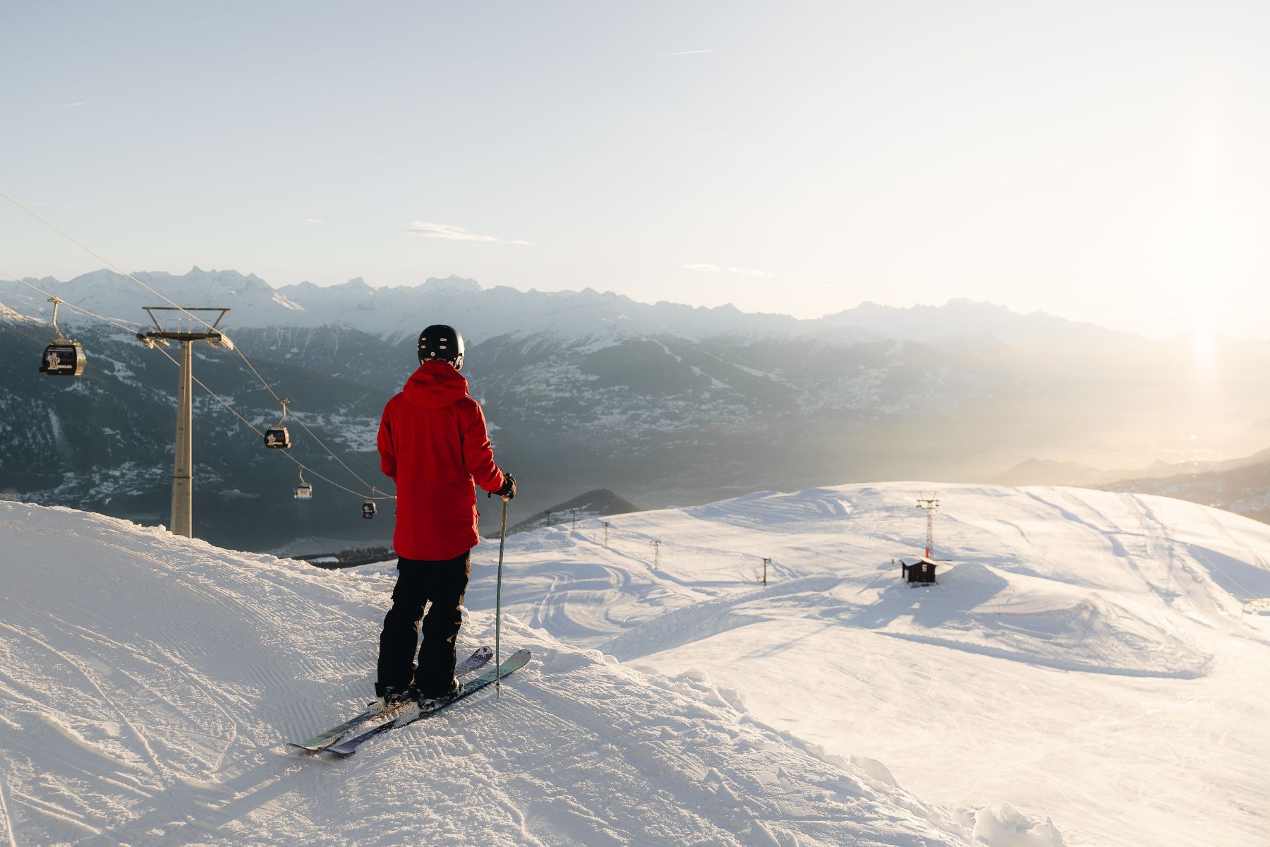 Skiing at Le Crans in Switzerland