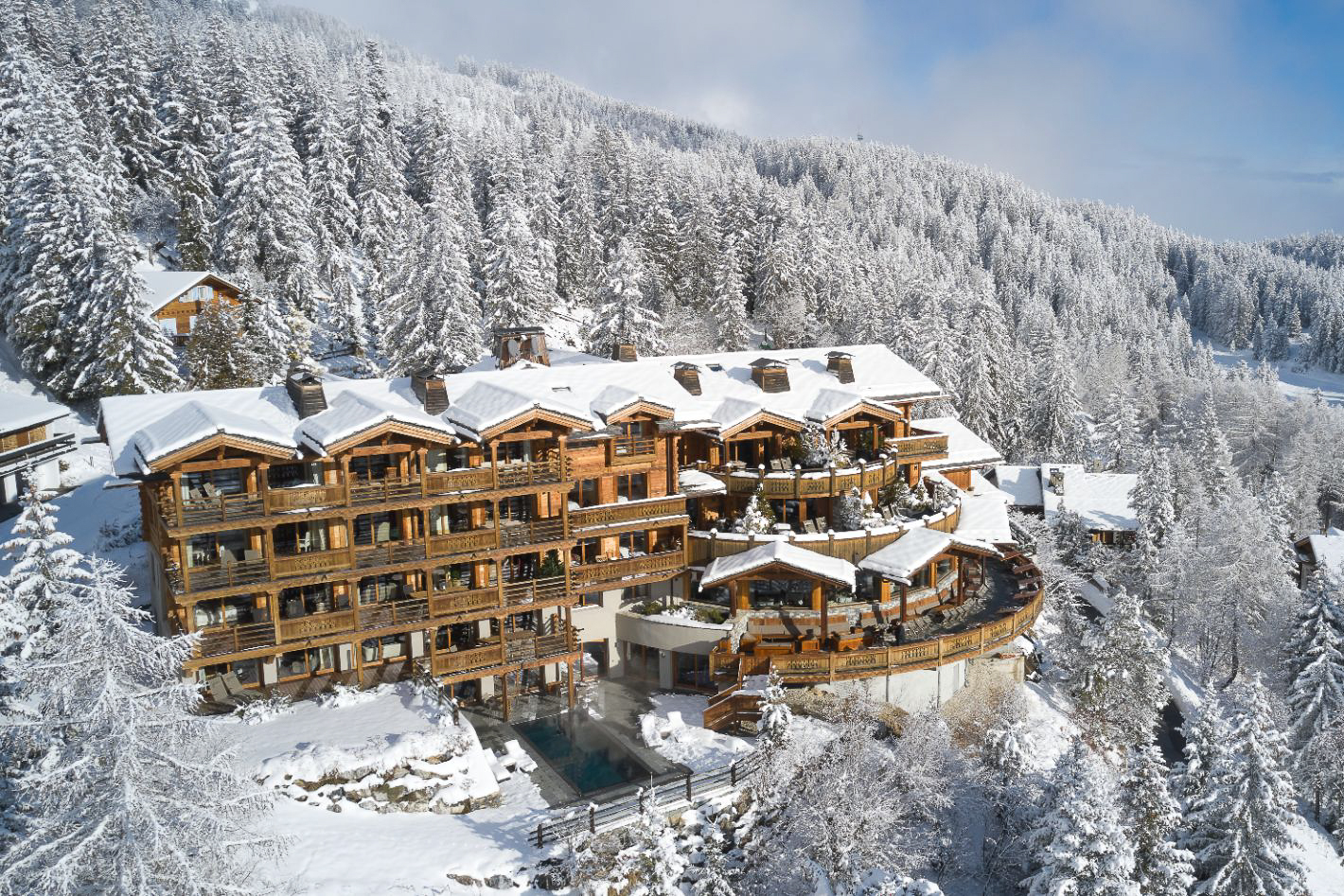 Exterior view of Le Crans in Switzerland