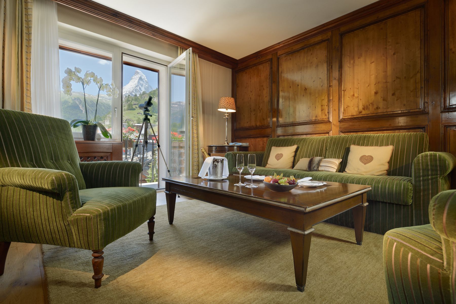 Lounge at Mont Cervin Palace in Zermatt