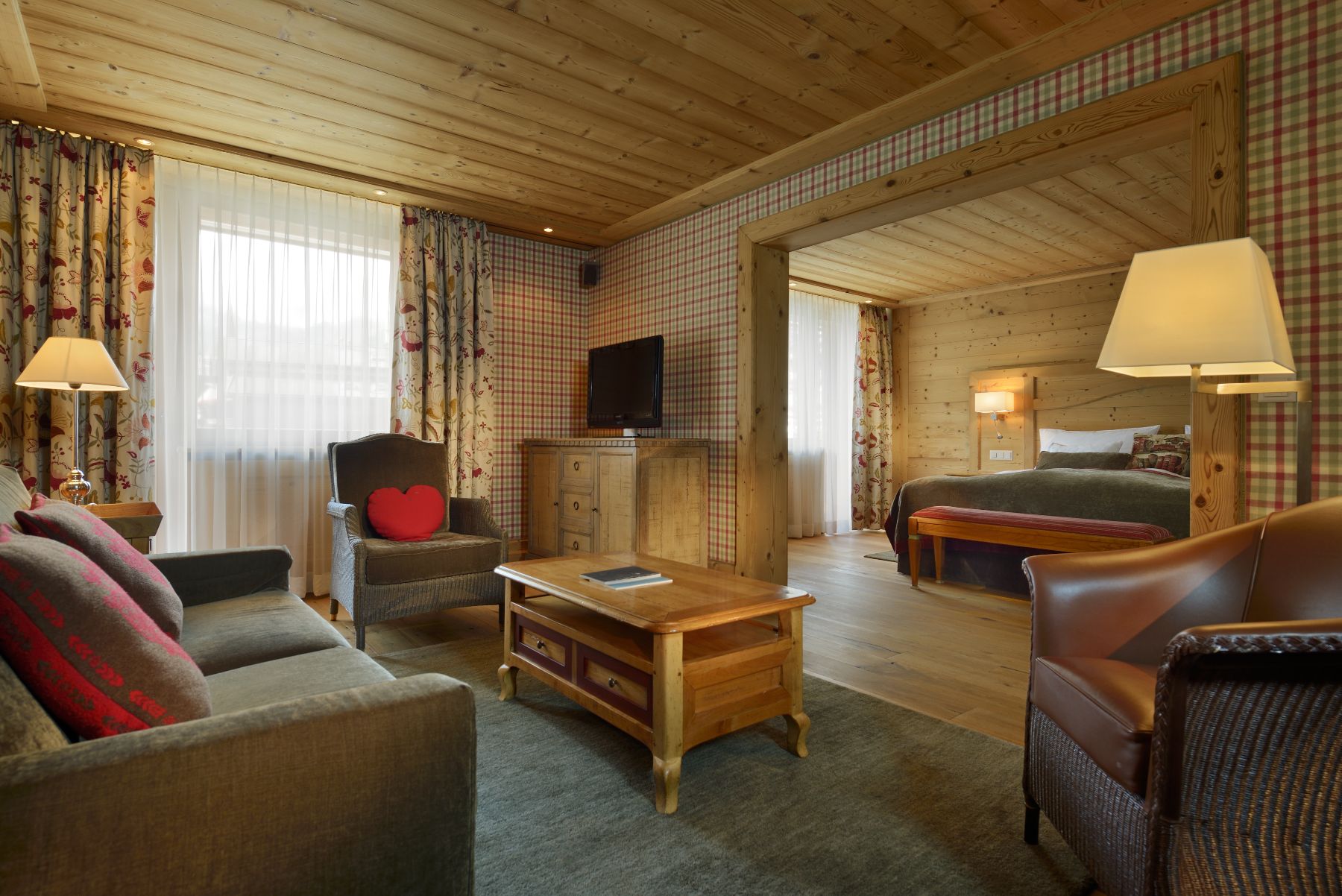 Guest suite at Mont Cervin Palace in Zermatt