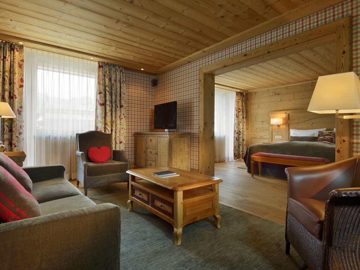 Guest suite at Mont Cervin Palace in Zermatt