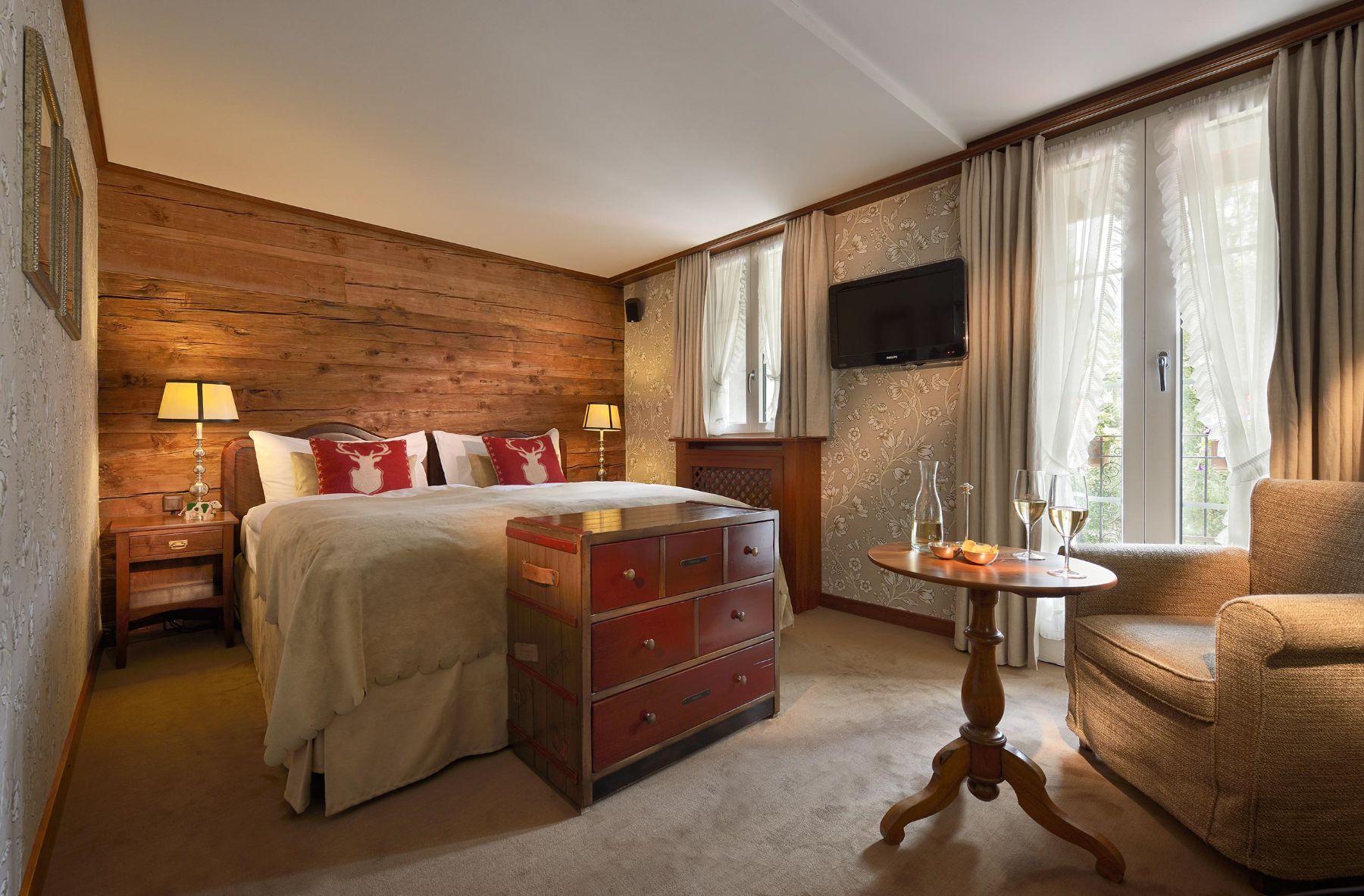 Bedroom at Monte Rosa in Zermatt