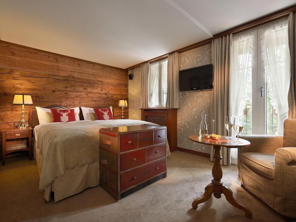 Bedroom at Monte Rosa in Zermatt