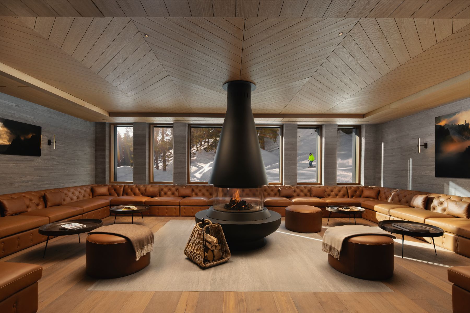 Alpine lounge at Six Senses Crans Montana