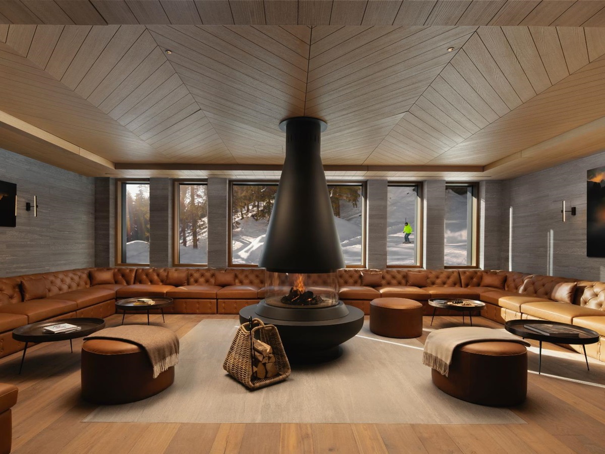 Alpine lounge at Six Senses Crans Montana