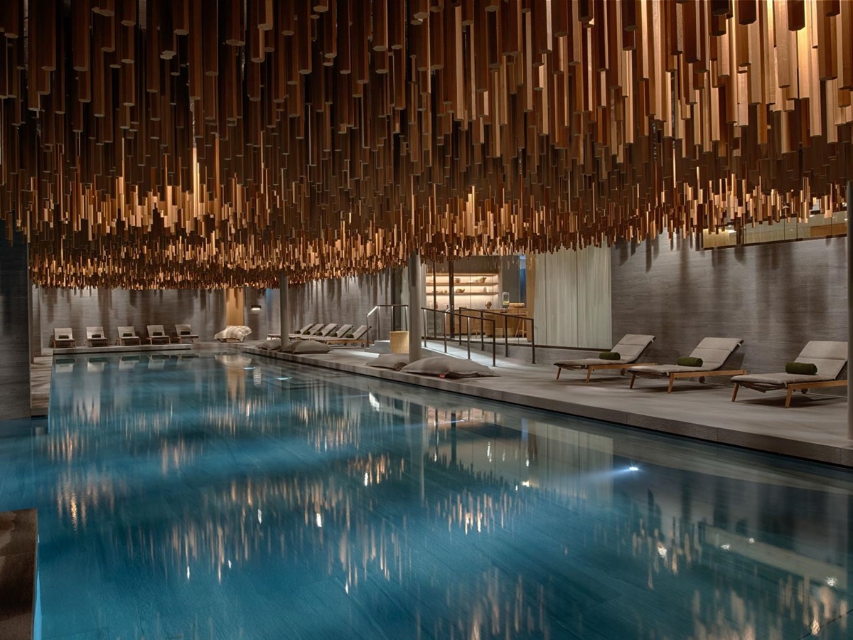 Indoor swimming pool at Six Senses Crans Montana