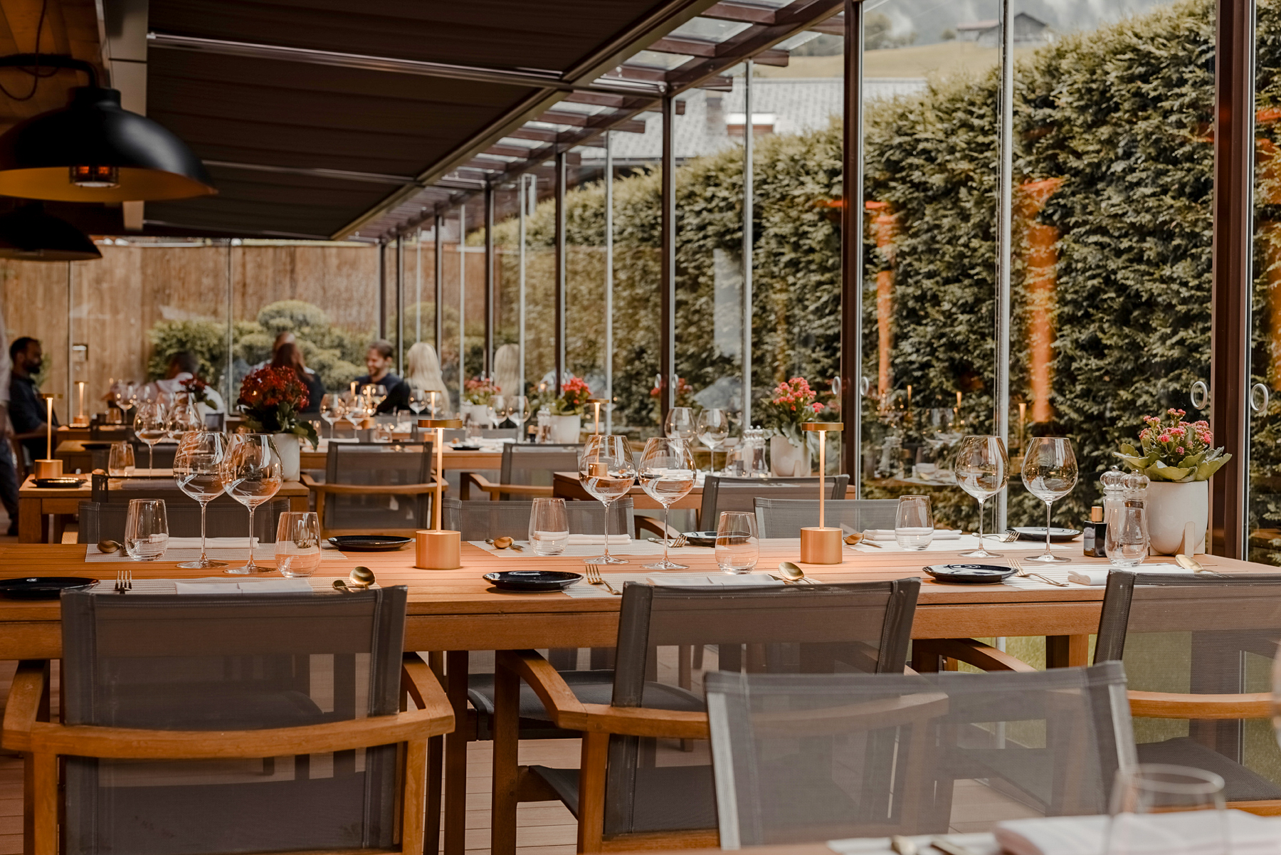 Restaurant at Ultima Hotel Gstaad in Switzerland