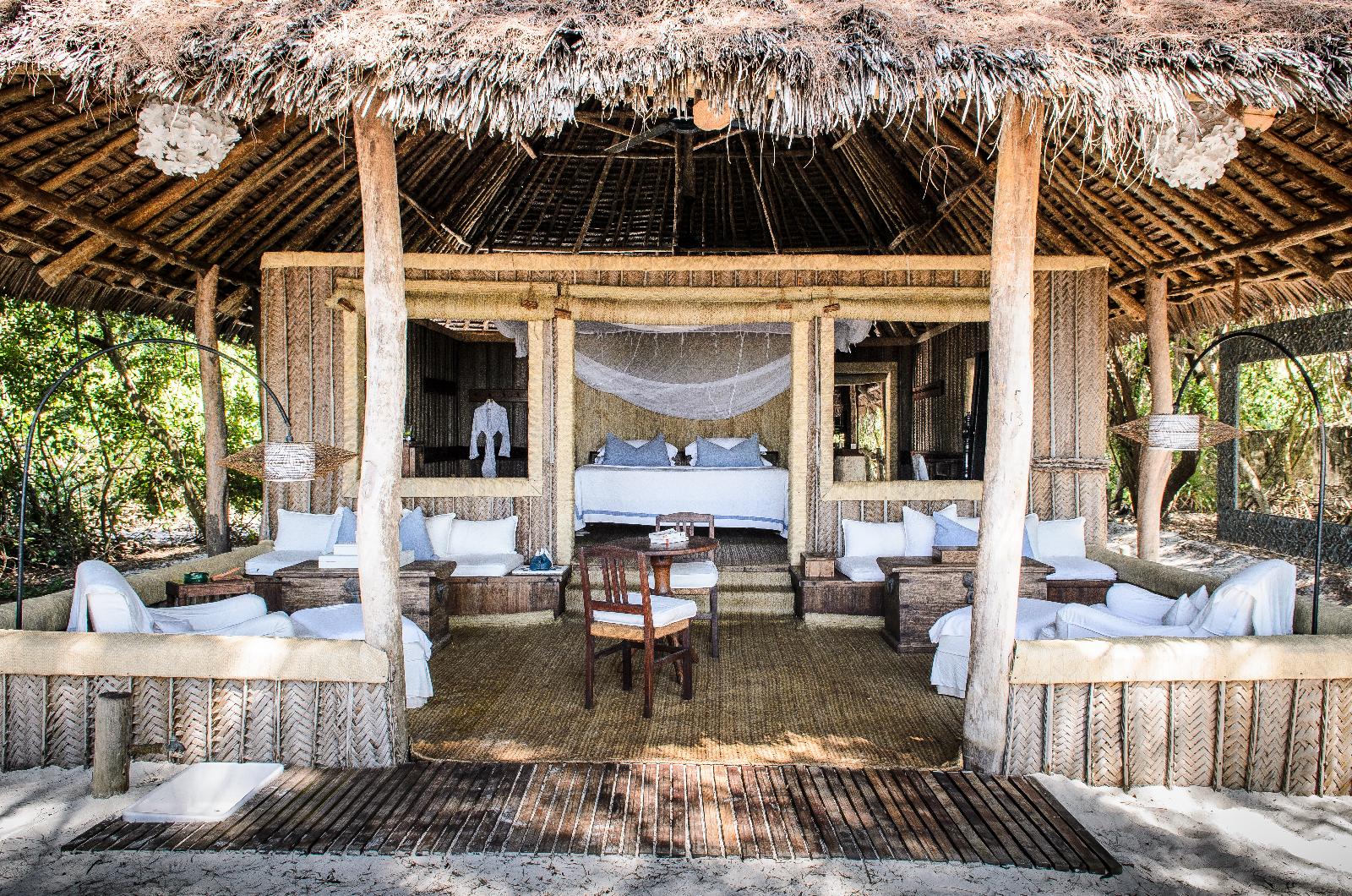A double bedroom of andBeyond Mnemba Island Lodge, Zanzibar