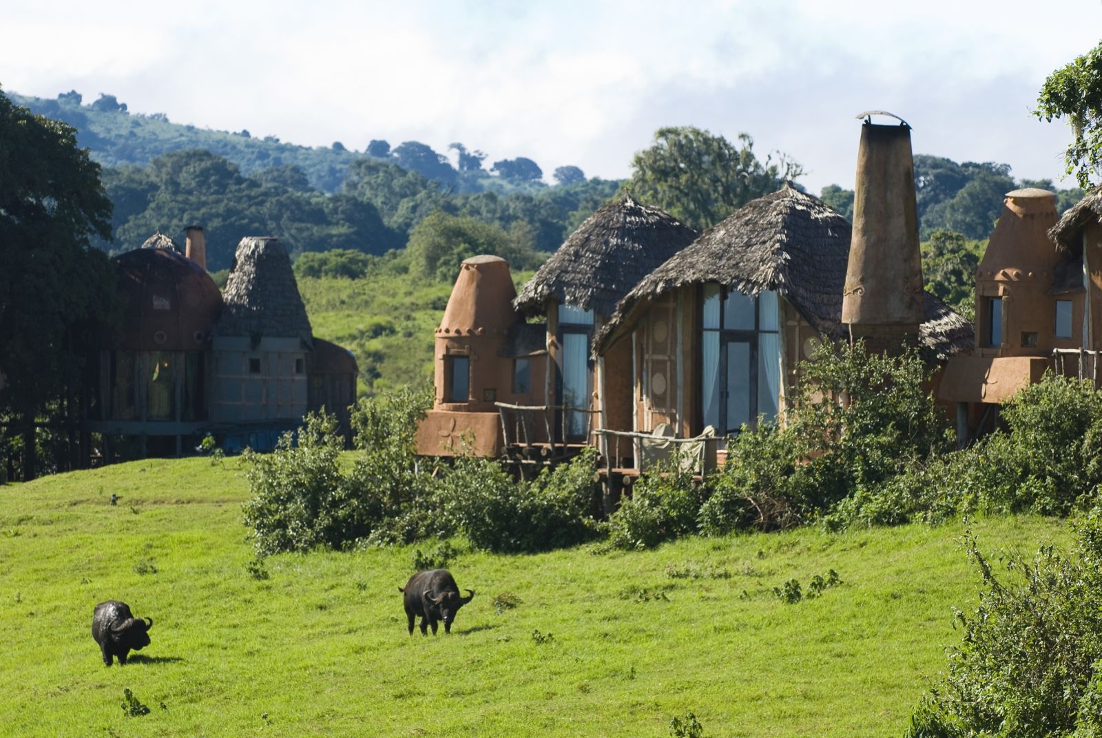 Lodge exterior at &beyond Ngorongoro Crater Lodge in Tanzania 