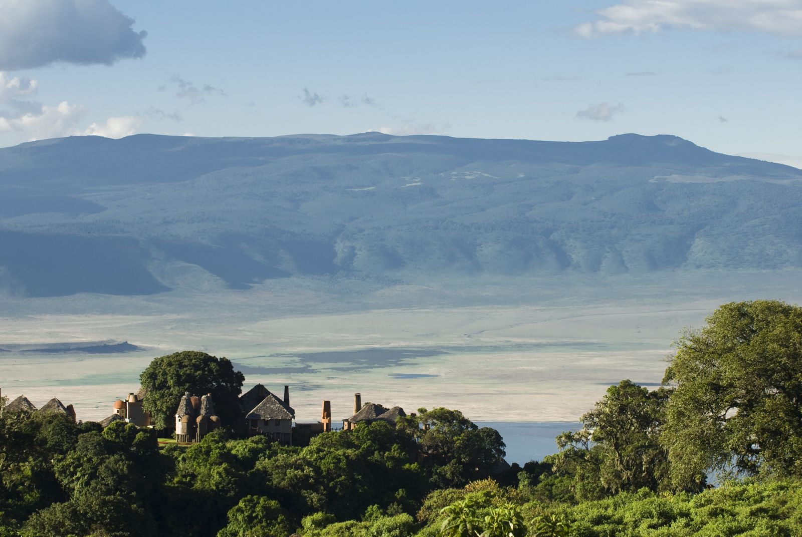 View from lodge at &beyond Ngorongoro Crater Lodge in Tanzania 