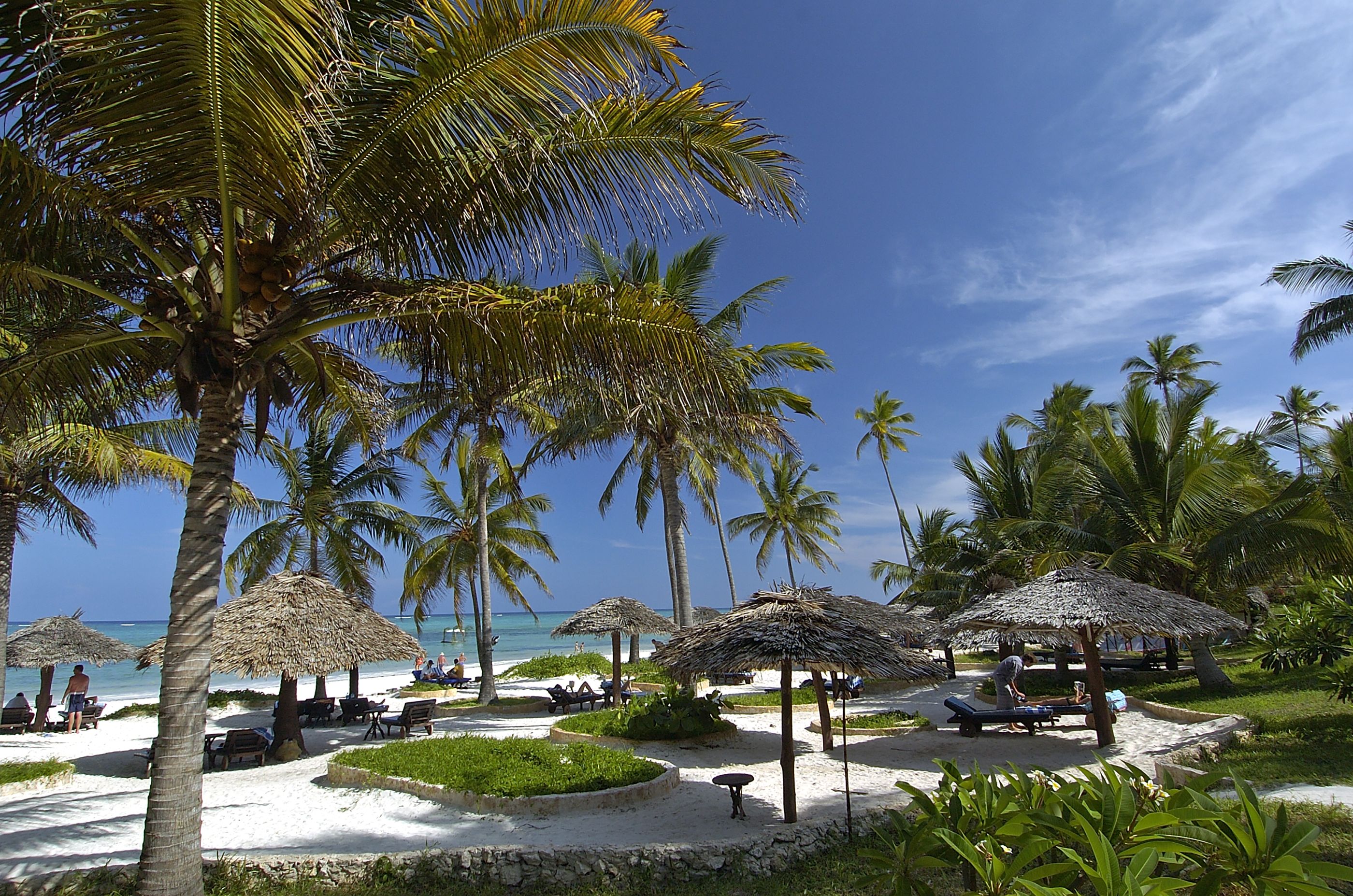 The beach at Breezes Beach Club