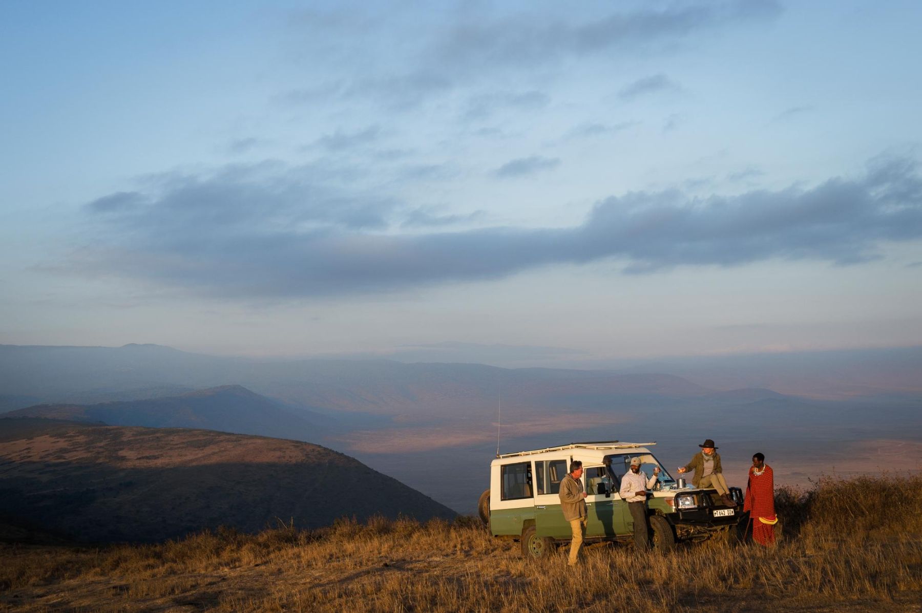 Game drive with sundowners at Entamanu Ngorongoro in Tanzania