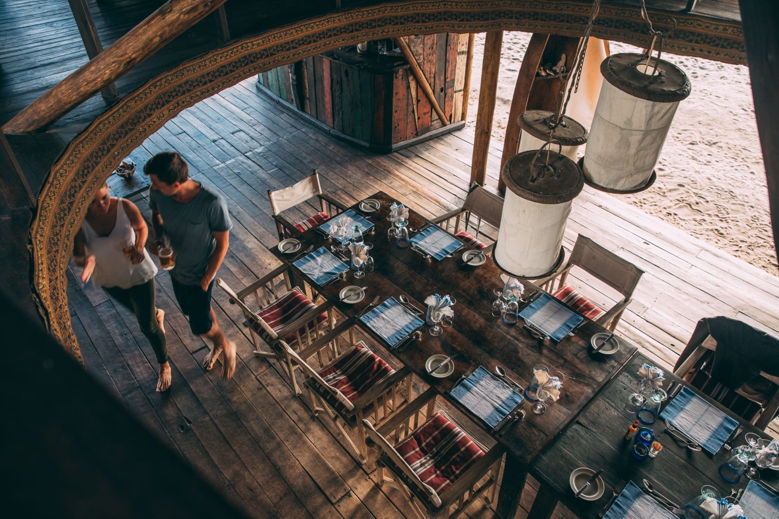 Dining area at Greystroke Mahale in Tanzania 