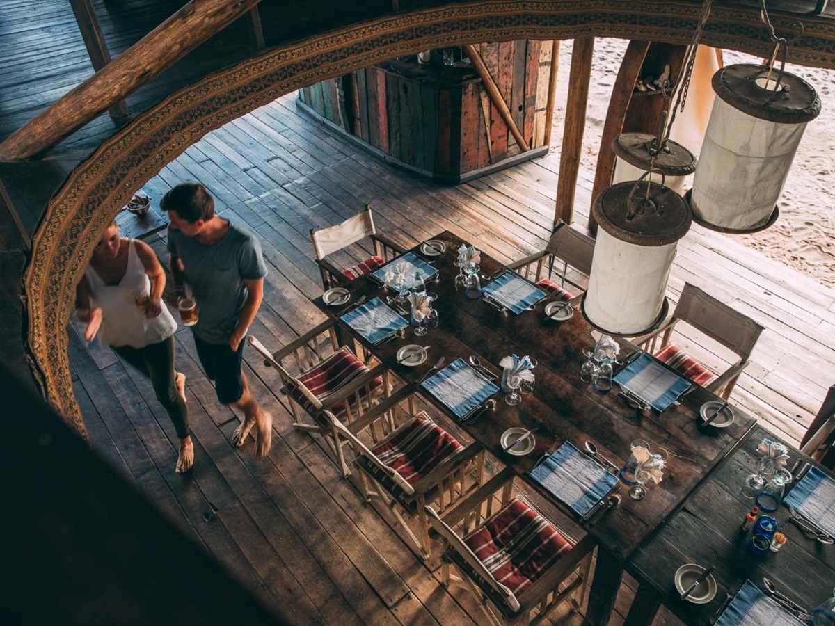 Dining area at Greystroke Mahale in Tanzania