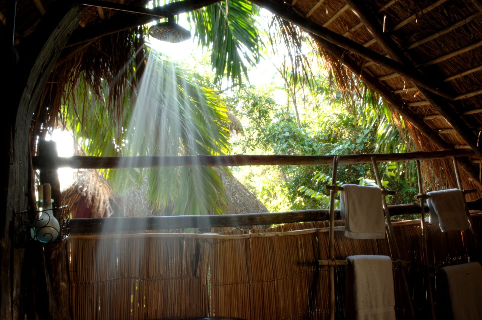 Shower at Greystroke Mahale in Tanzania 