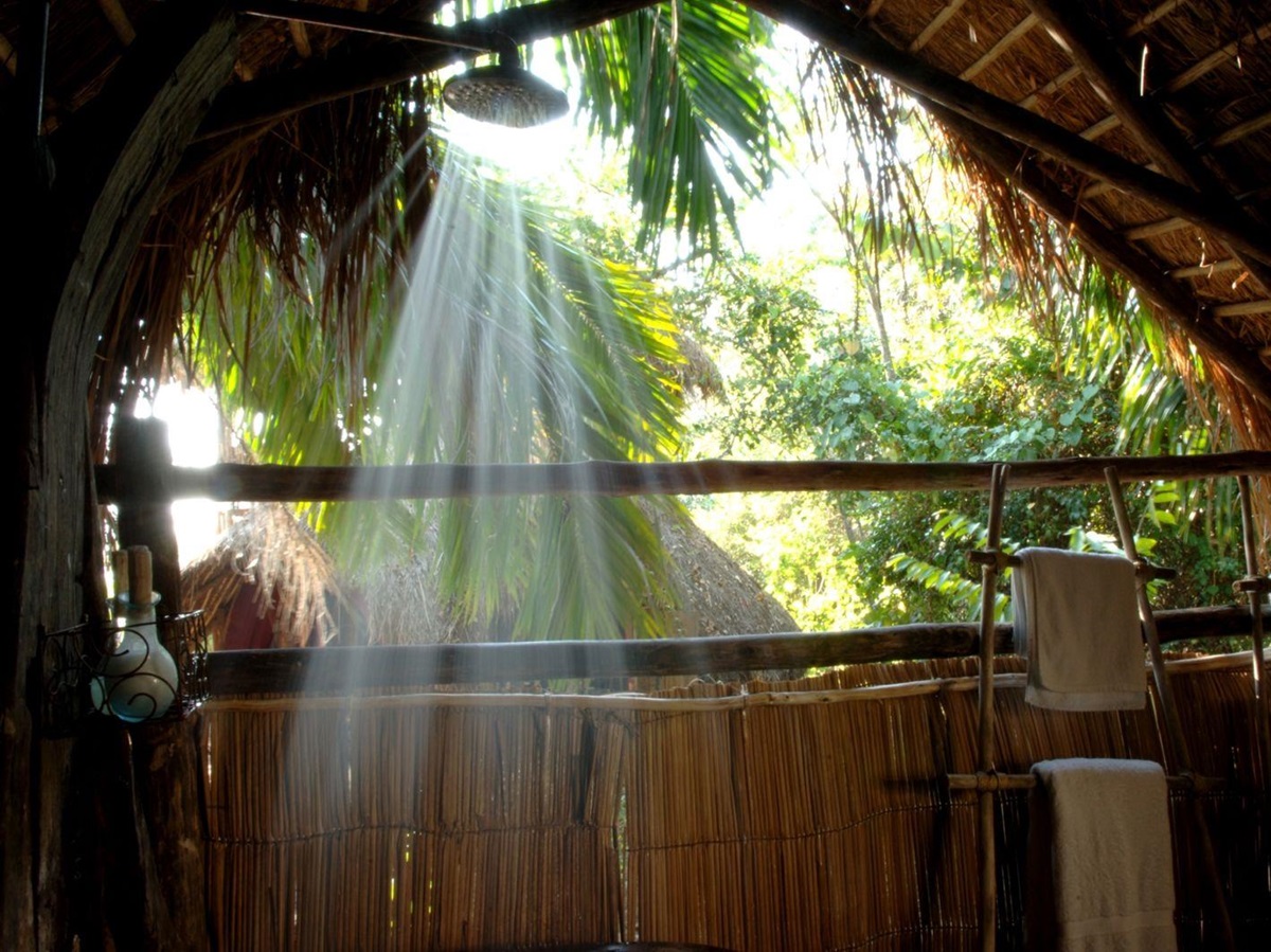 Shower at Greystroke Mahale in Tanzania