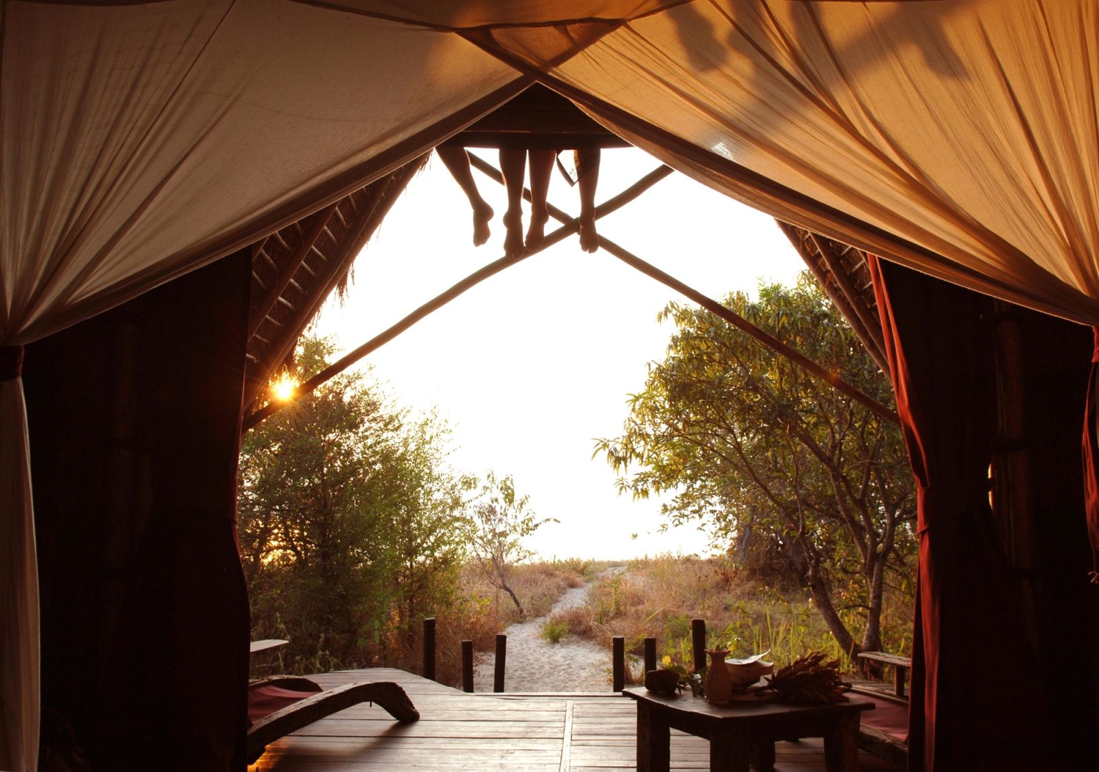 View from tent at Greystroke Mahale in Tanzania 