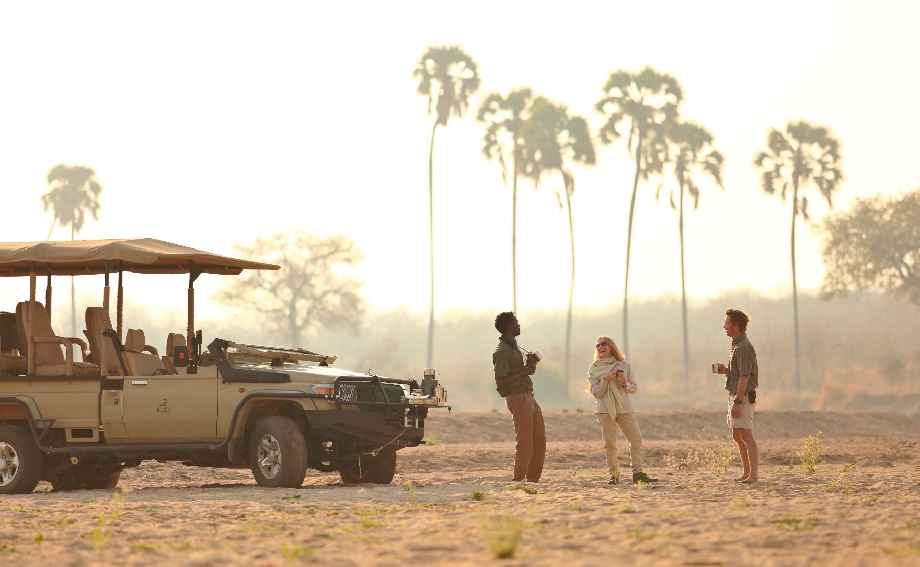 Sundowners in the bush near Ikuka Safari Camp in the Ruaha National Park