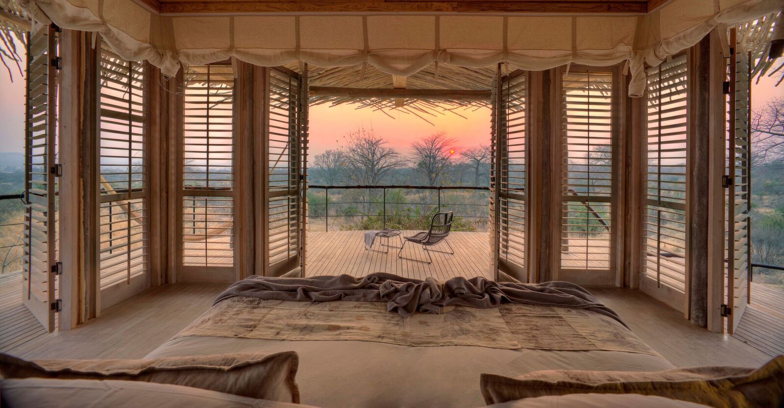 View from bedroom at Jabali Ridge in Tanzania 