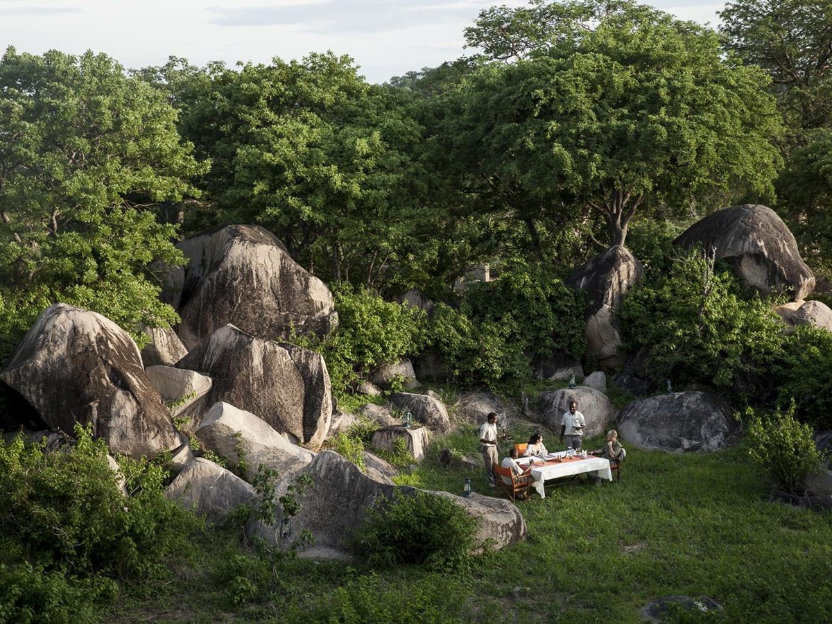 Bush lunch at Jabali Ridge in Tanzania