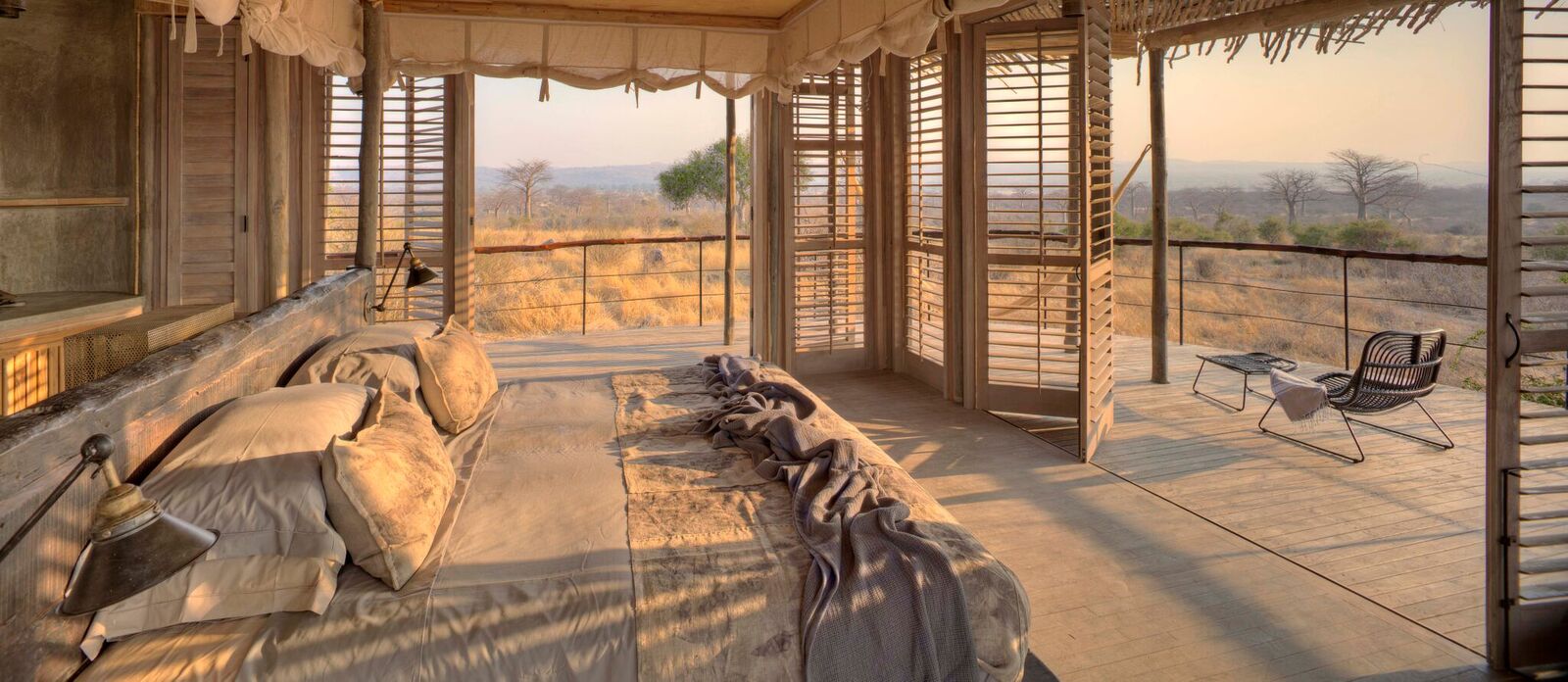 Double bedroom at Jabali Ridge in Tanzania 