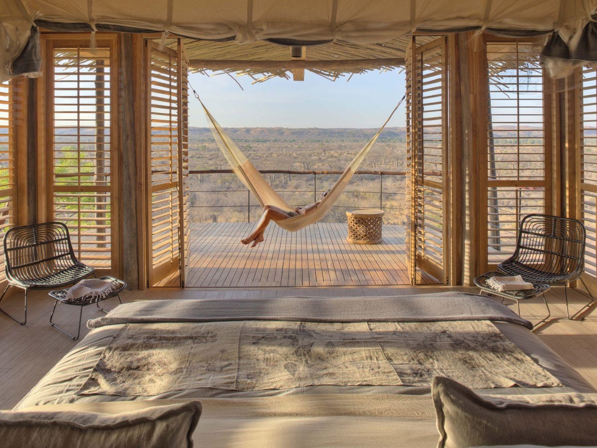 Hammock and view at Jabali Ridge in Tanzania