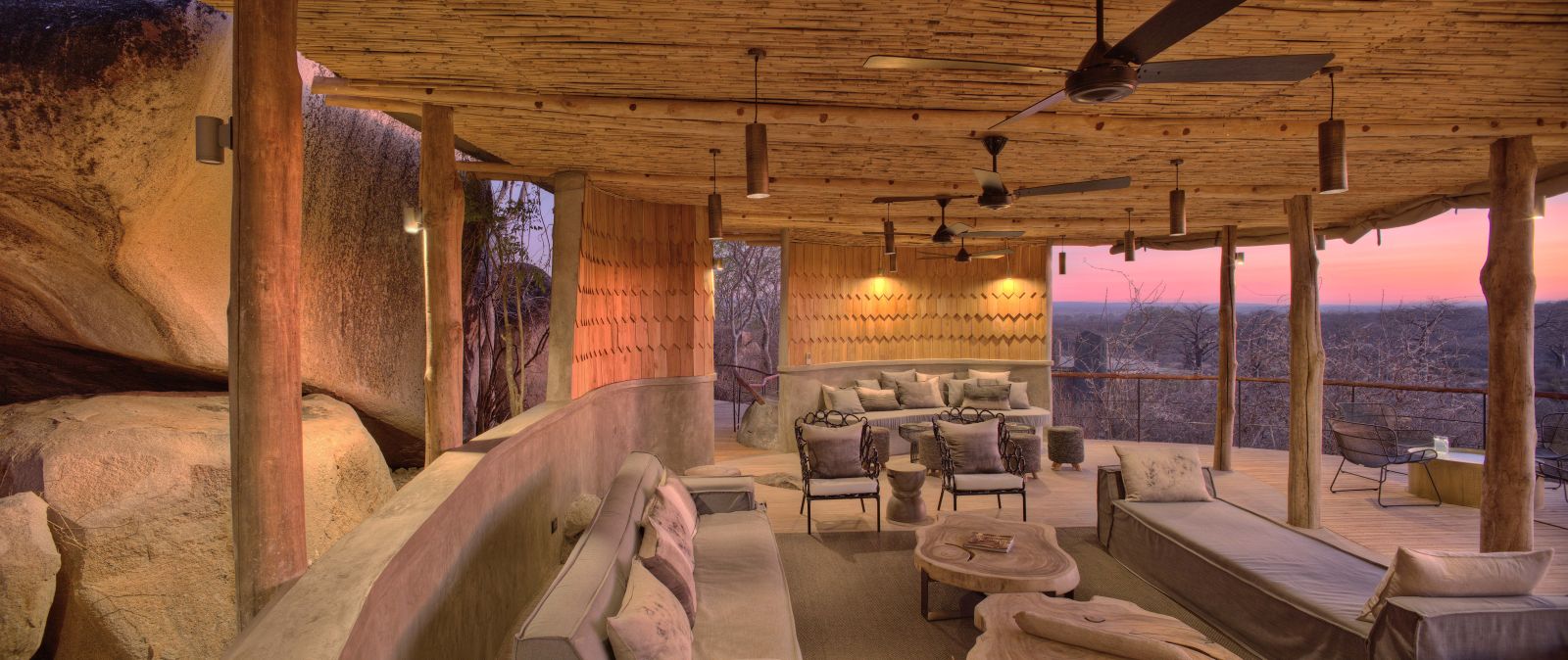 Sitting area at Jabali Ridge in Tanzania 