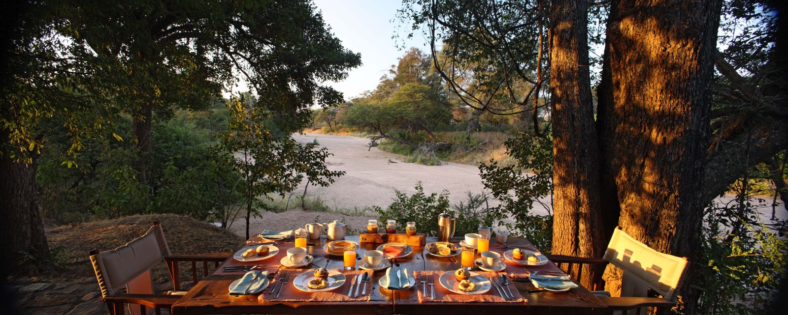 Al fresco dining at Jongomero in Tanzania  
