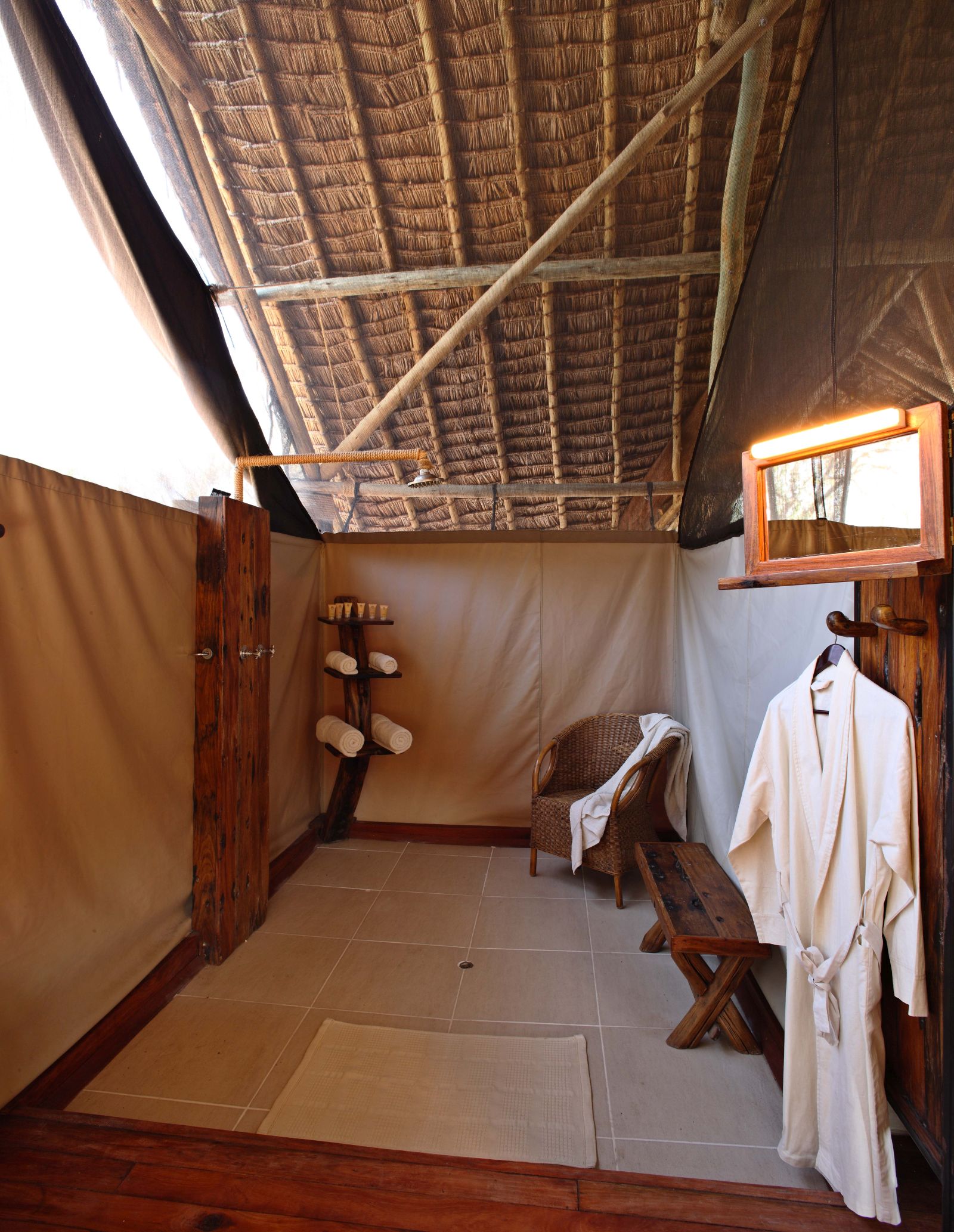 Shower at Jongomero in Tanzania  
