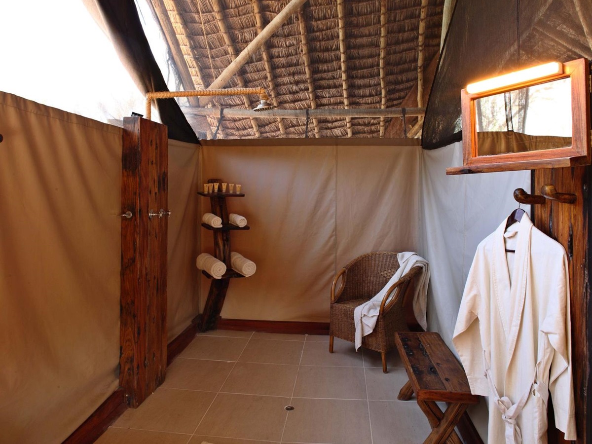 Shower at Jongomero in Tanzania