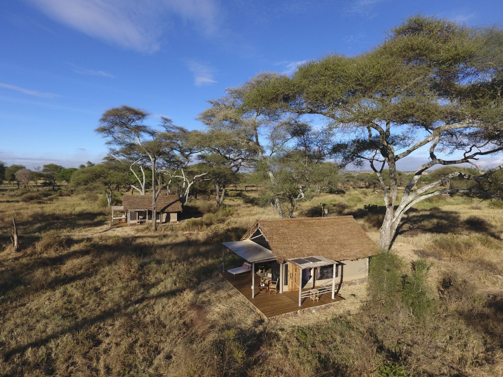 Birds eye view of camp at Kuro Tarangire in Tanzania 