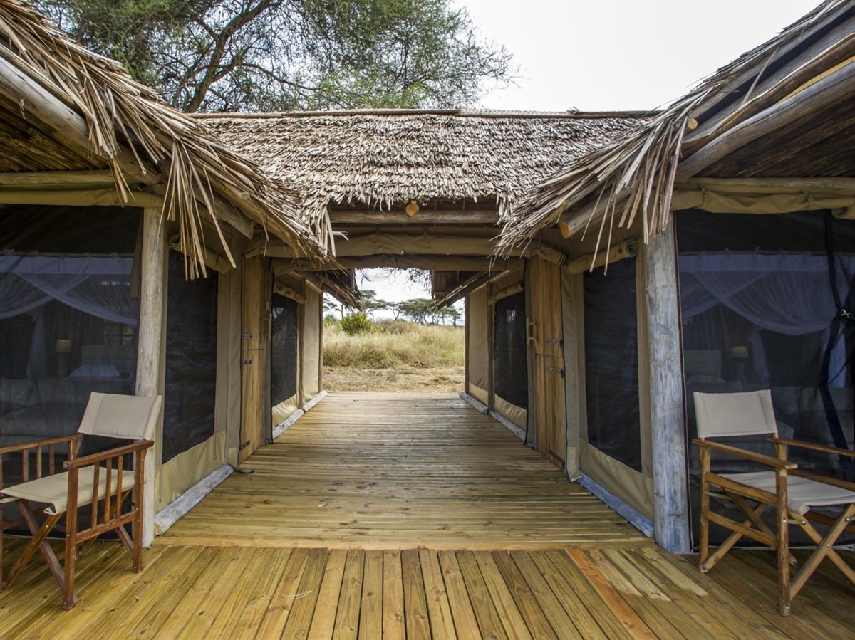 Family tent bedrooms at Kuro Tarangire in Tanzania