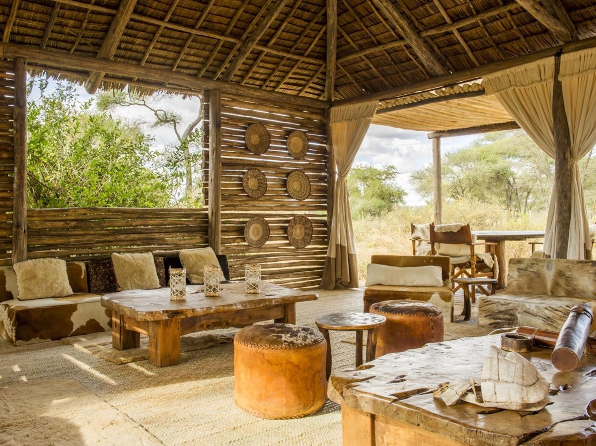 Sitting area at Kuro Tarangire in Tanzania