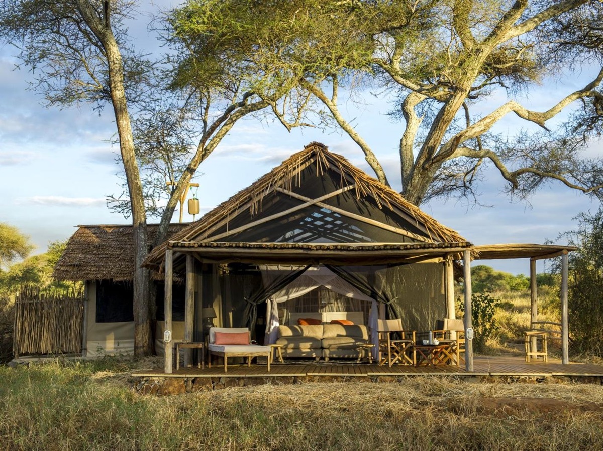 Tent exterior at Kuro Tarangire in Tanzania