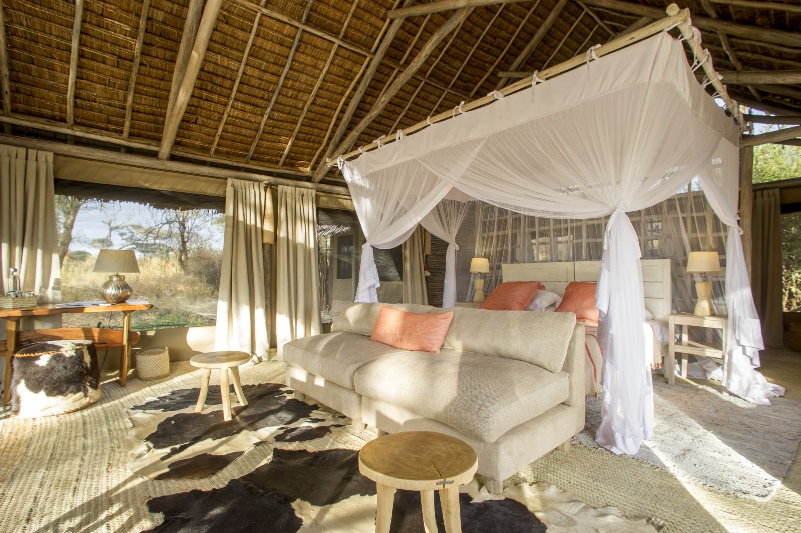 Tent interior at Kuro Tarangire in Tanzania 