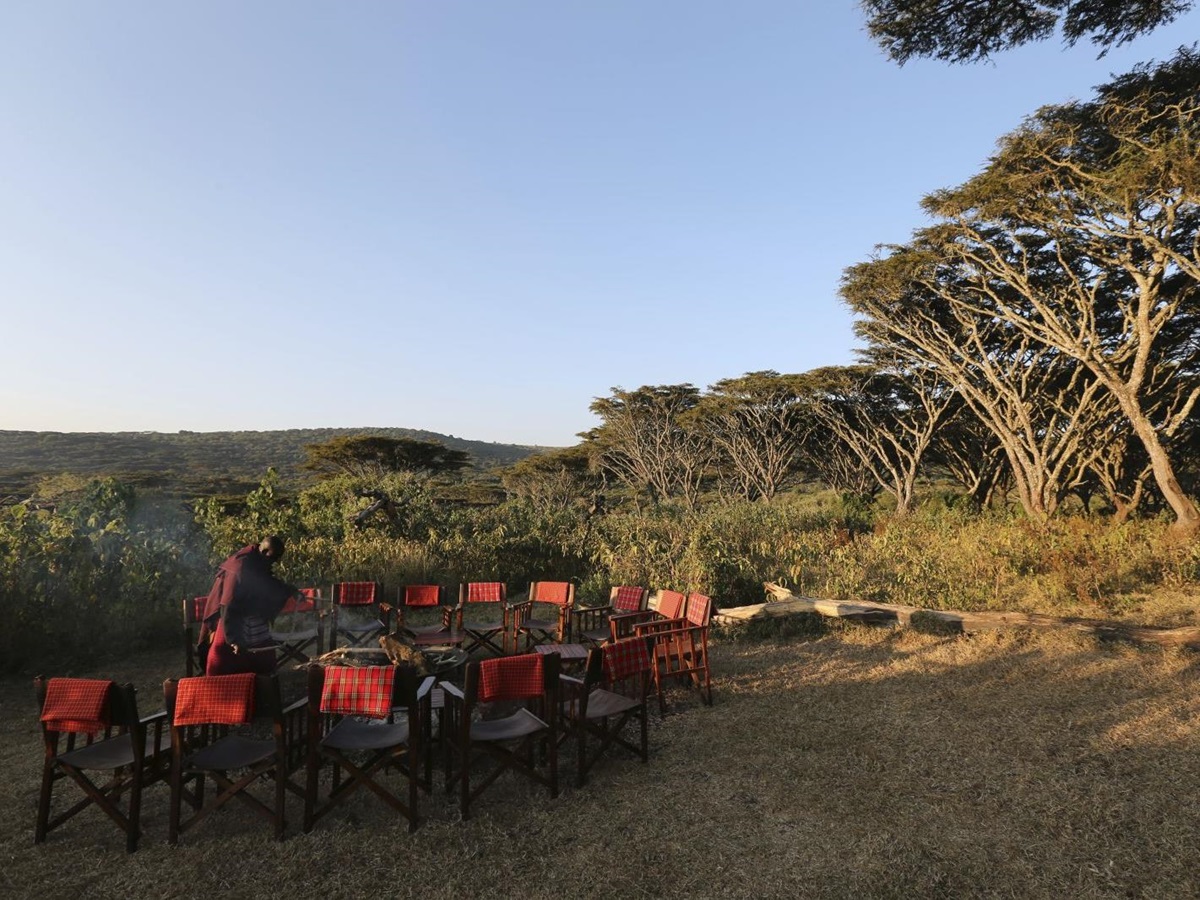 Campfire at Lemala Ngorongoro Tented Camp in Tanzania