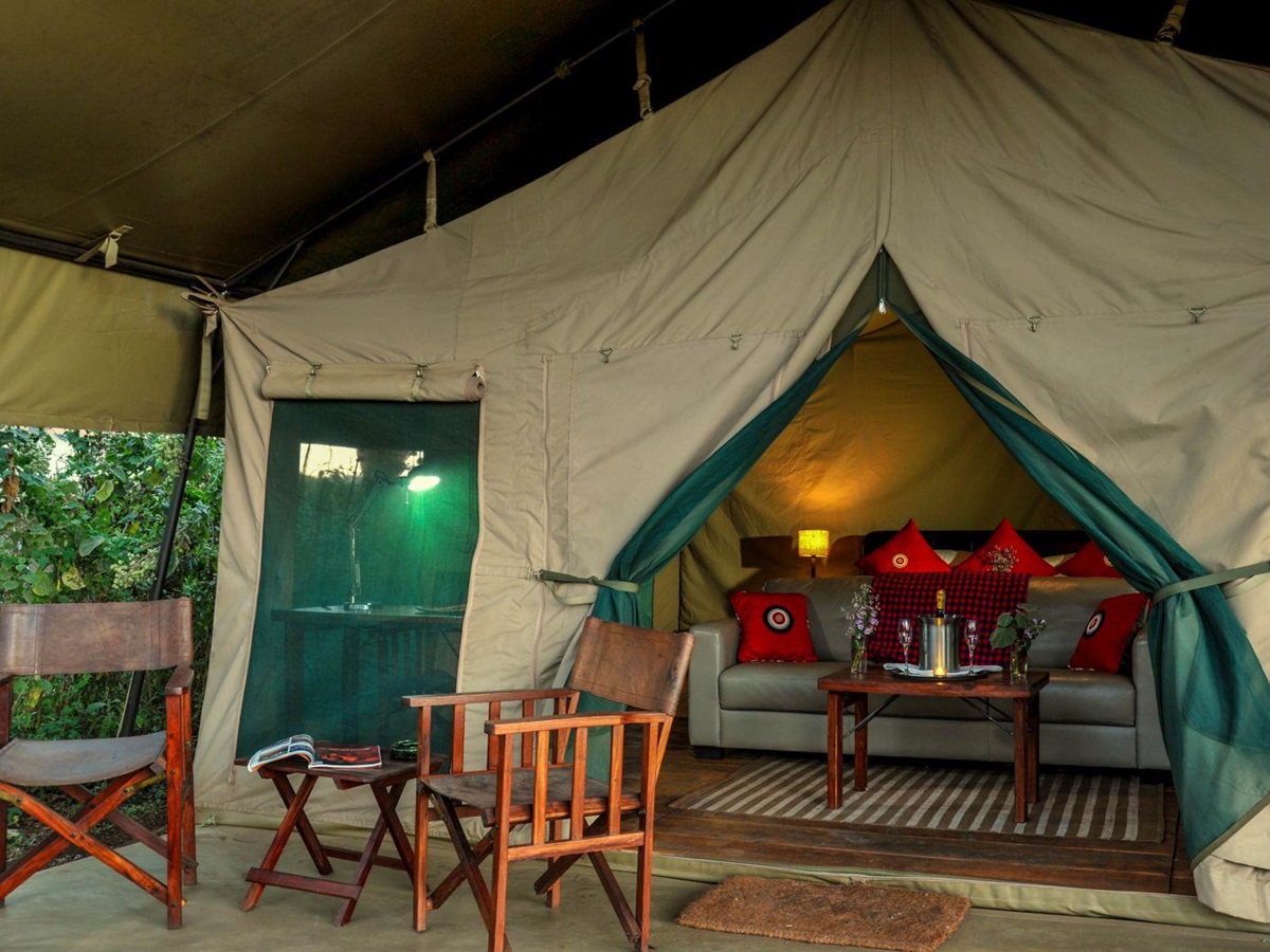 Double tent at Lemala Ngorongoro Tented Camp in Tanzania