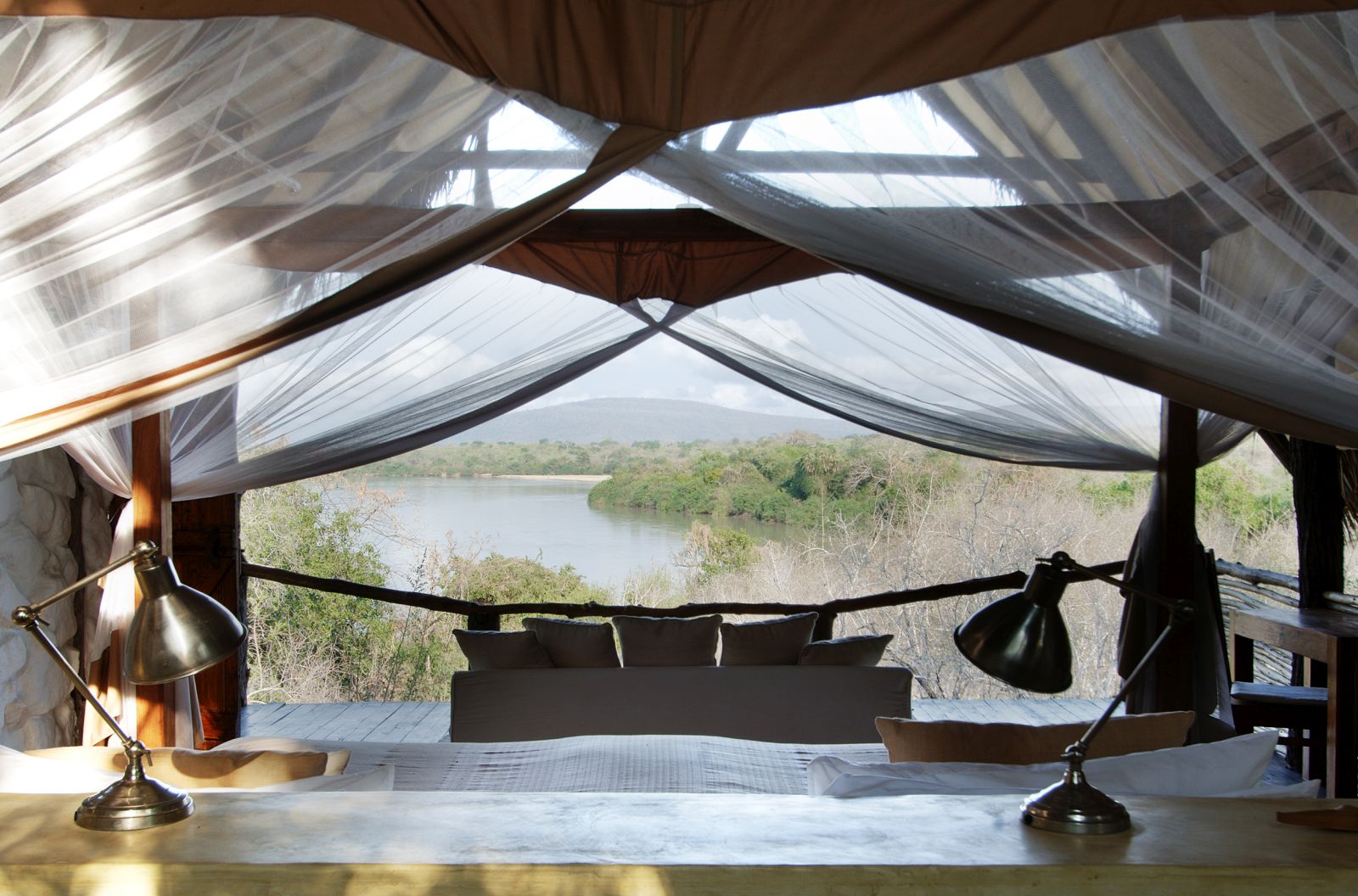 View from bedroom at Sand Rivers Selous in Tanzania 
