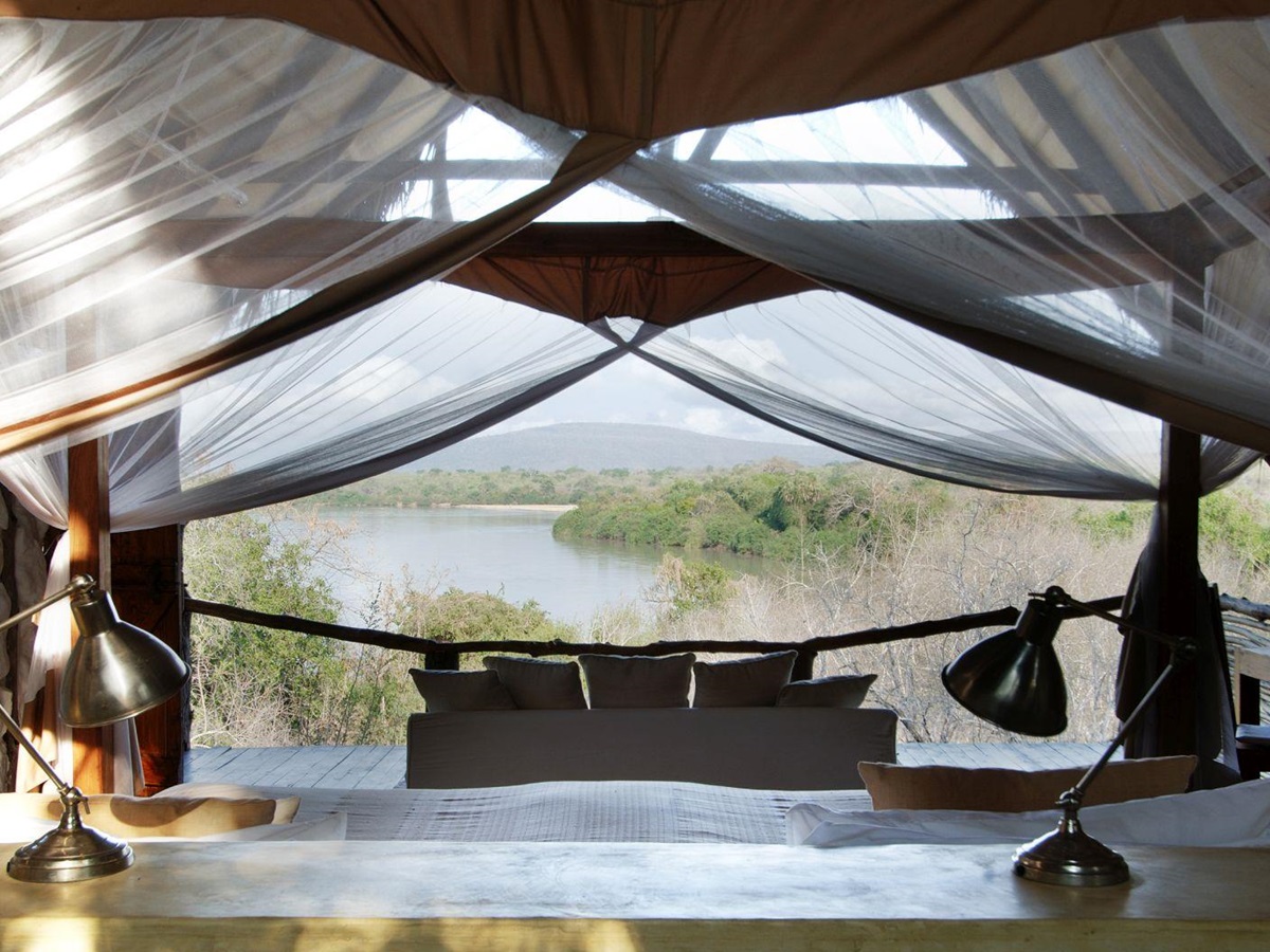 View from bedroom at Sand Rivers Selous in Tanzania