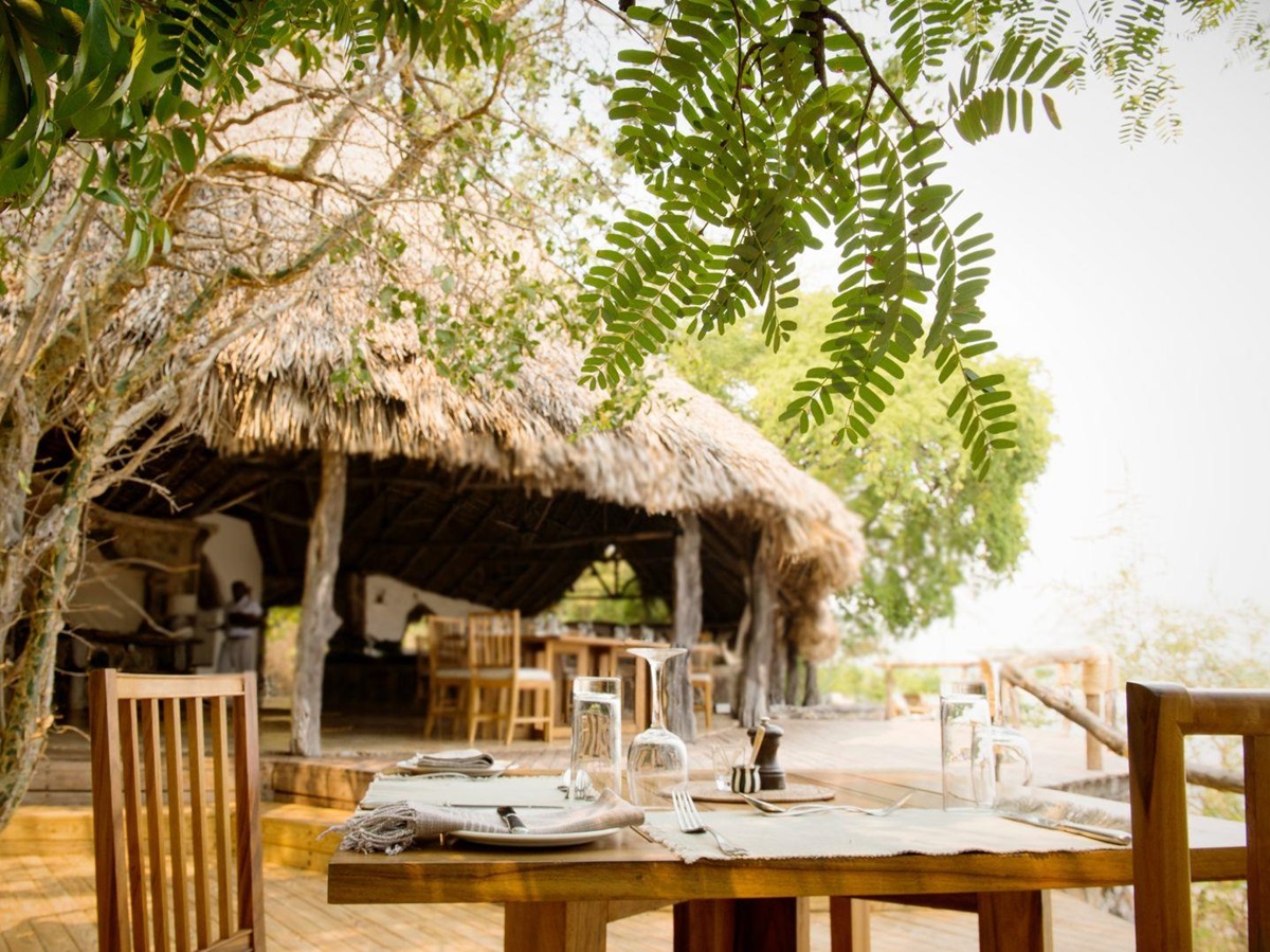 Dining at Sand Rivers Selous in Tanzania